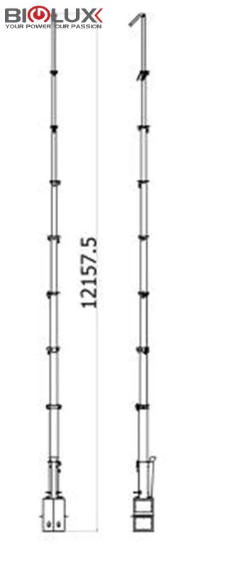 12 m 9-teiliger hydraulischer Teleskopmast