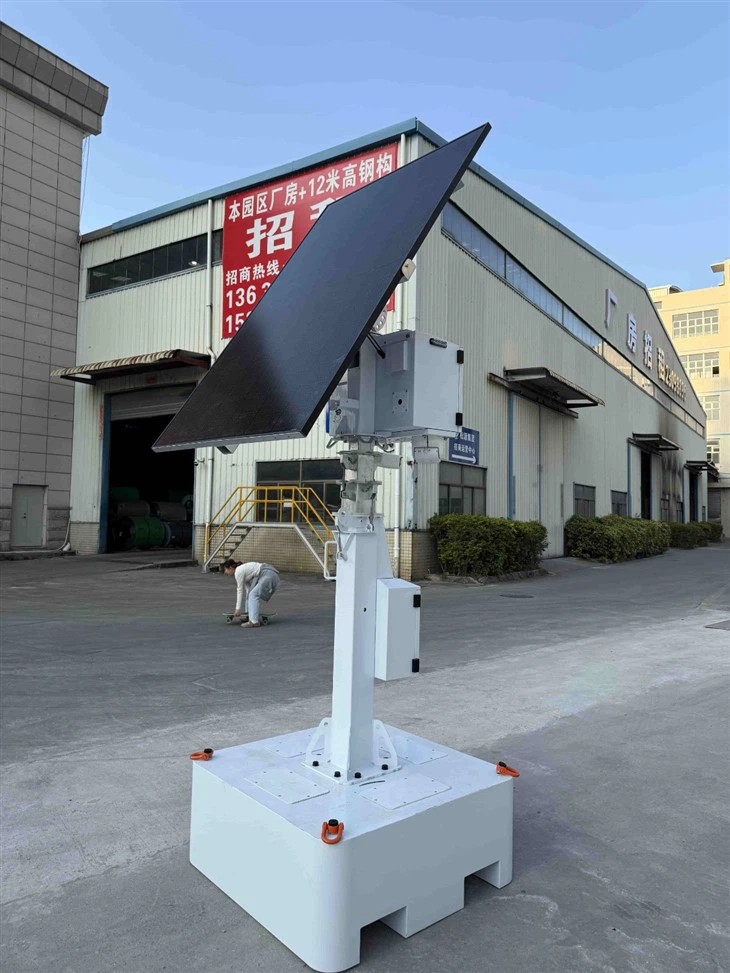 Mobile Solar Cctv Tower With 4 Ptz Camera
