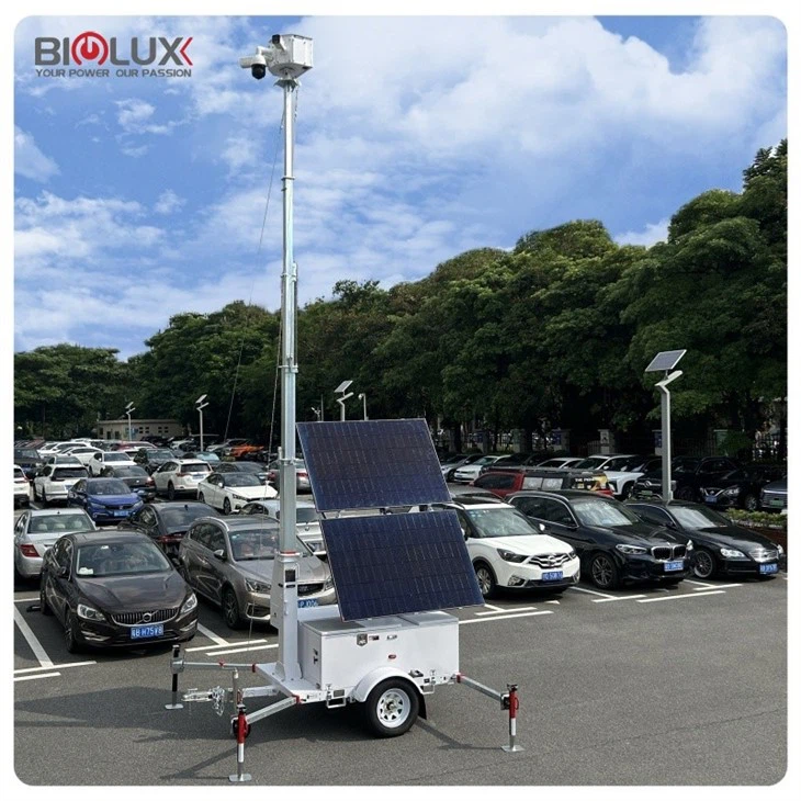 Solar CCTV Tower Mobile Solar CCTV Security Trailer