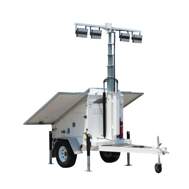 Bewegliche Lichtmasten für Baustellen