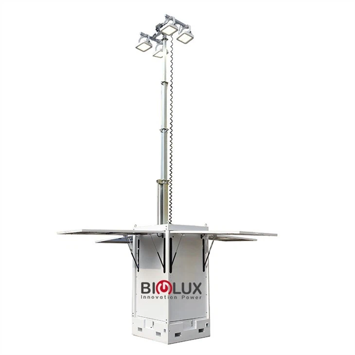 Cuboid Solar Light Tower For Rental