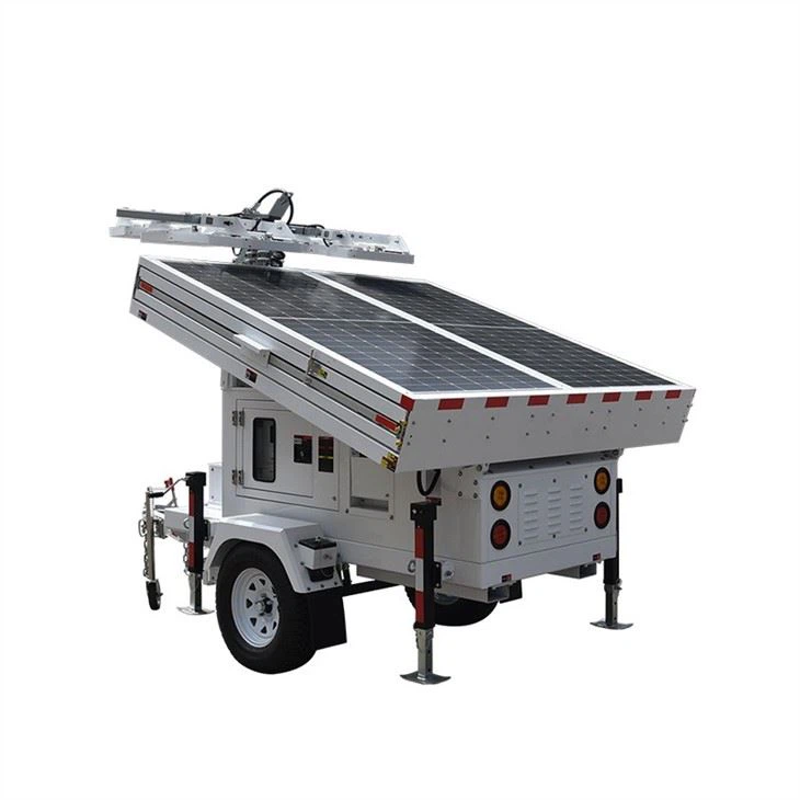 LED Lights With Mobile Solar Generator Trailer