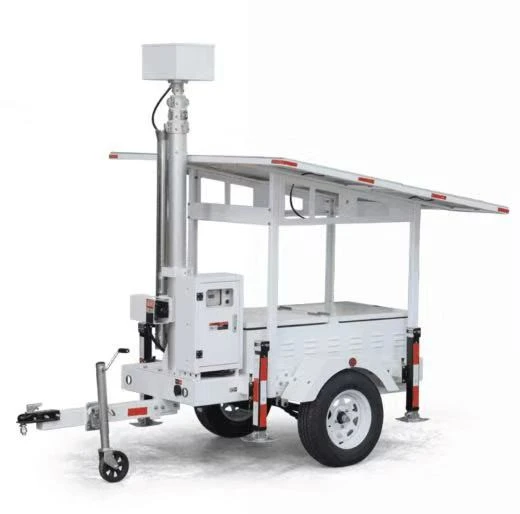 Security Camera With Solar Generator Trailer