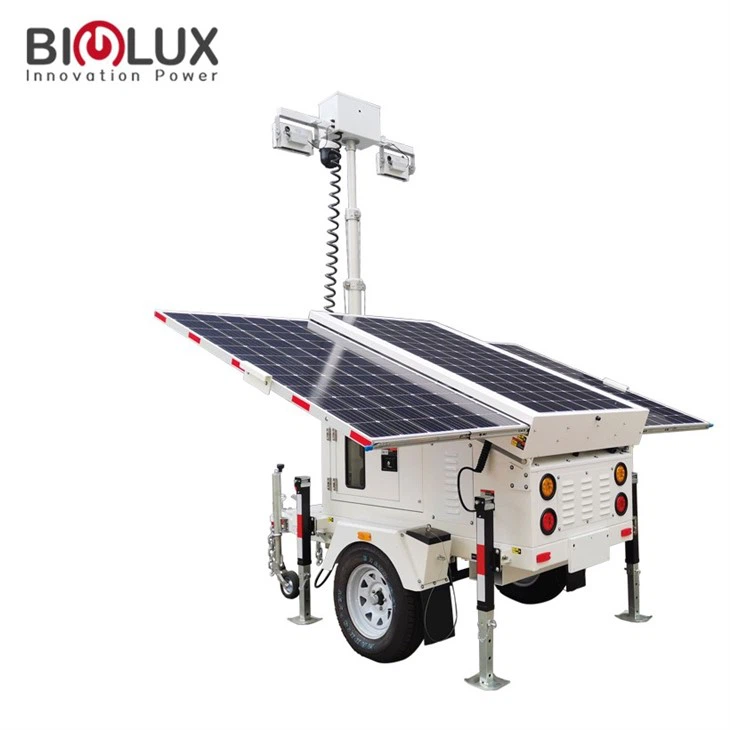 3 Solar Panels Surveillance Trailer
