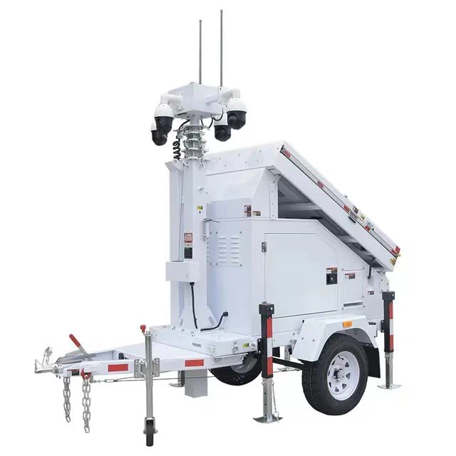 Fire Prediction Solar Cctv Trailer With 4 Thermal Cameras