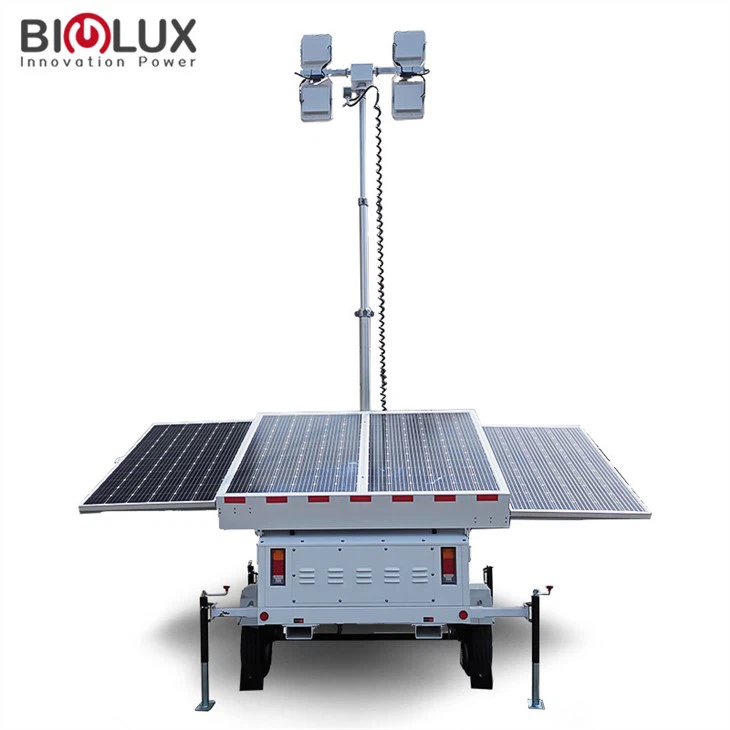 Mobiler Lichtmast, drehbar um 360 Grad