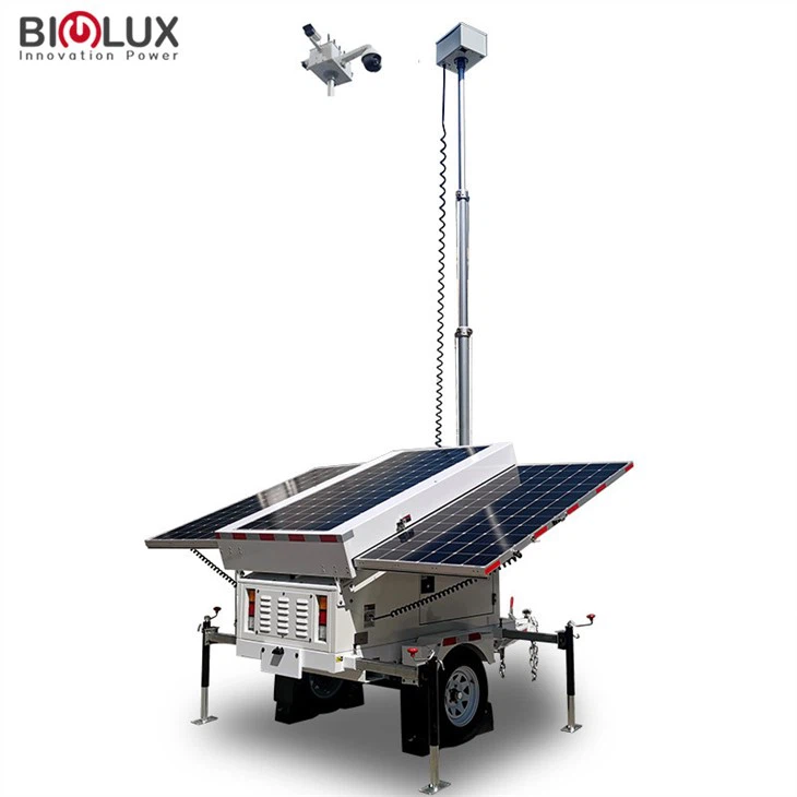 Mobiler Solarturm mit WLAN-Überwachungskameras
