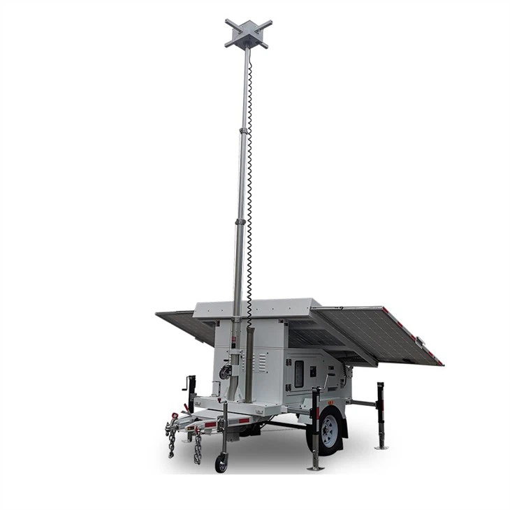 Solar Surveillance Trailer With Diesel Generator