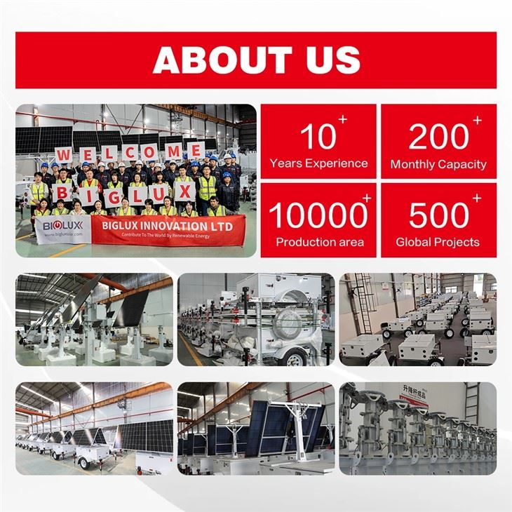 Rechargeable Mobile CCTV Tower factory